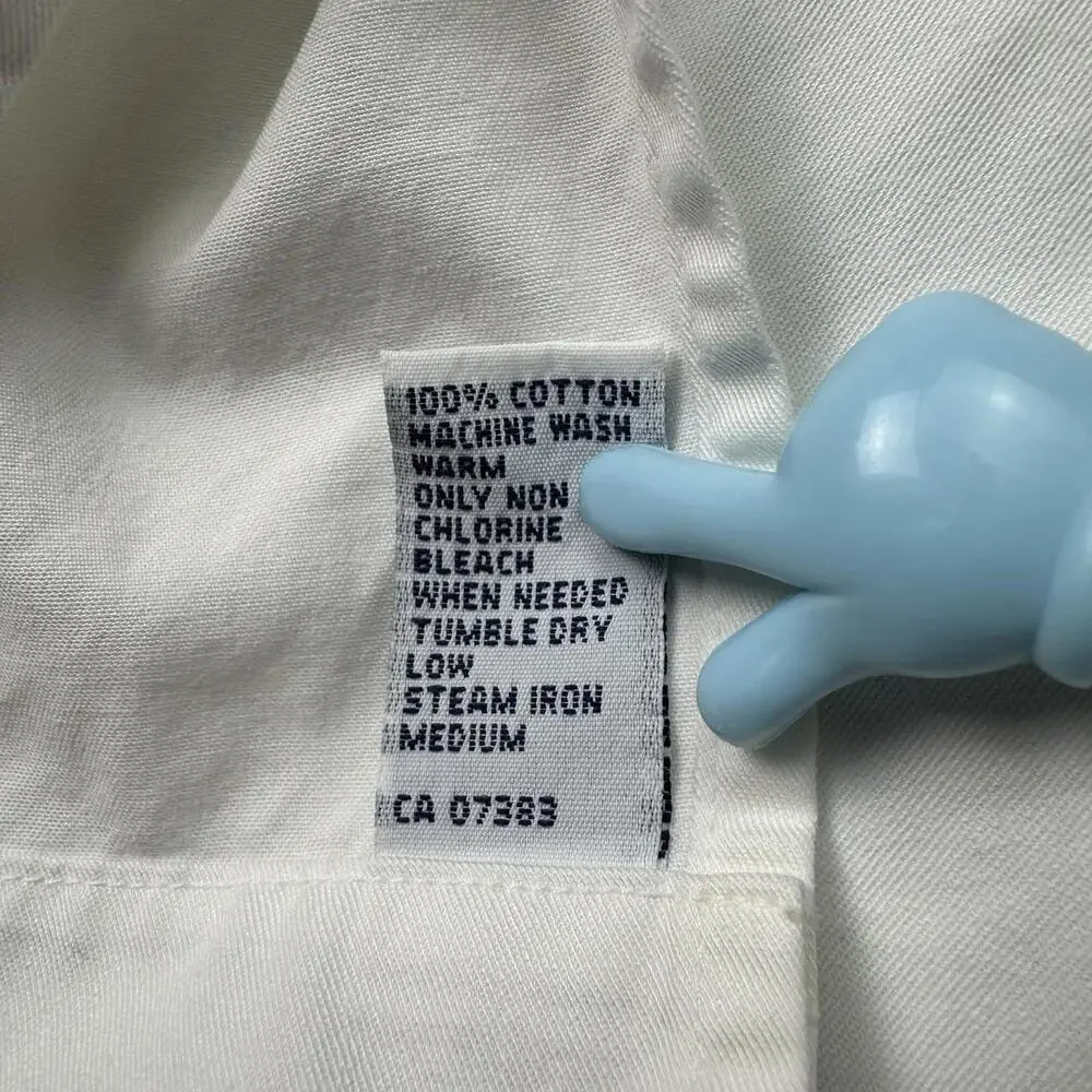 Polo Ralph Lauren Cotton Camp Shirt Button up short sleeve Men size M White Prep - Picture 5 of 9